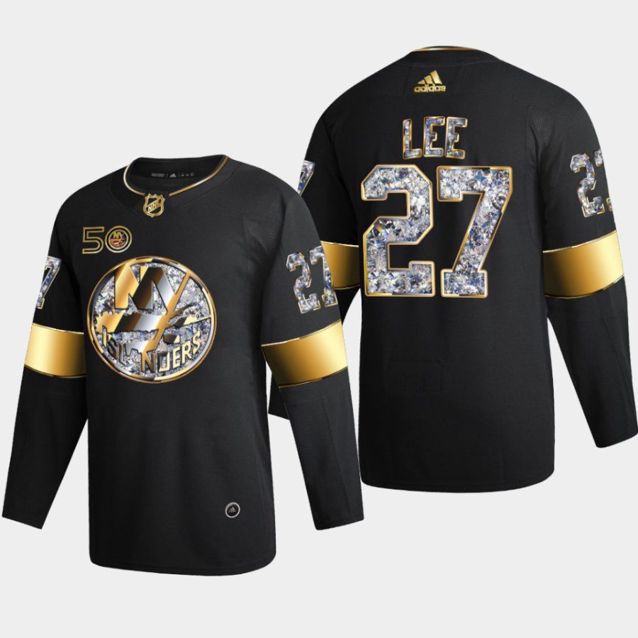 2022 23 anders lee islanders black golden diamond 50th anniversary jersey