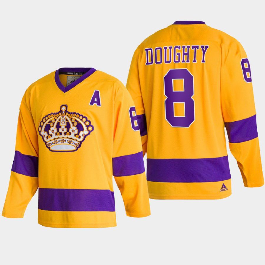 2022 drew doughty kings gold team classics throwback jersey