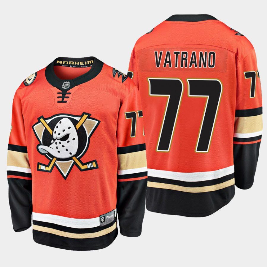 anaheim ducks frank vatrano home breakaway player jersey orange