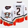 anaheim ducks john moore special edition 2.0 2022 breakaway retro jersey white