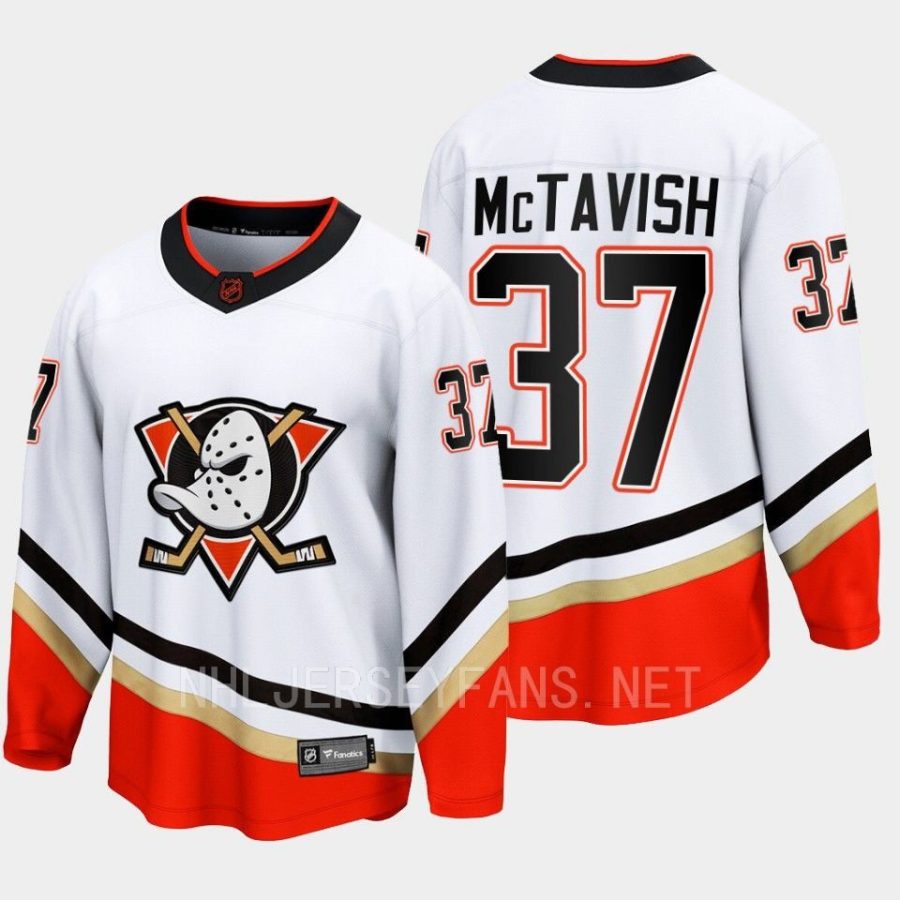 anaheim ducks mason mctavish special edition 2.0 2022 breakaway retro jersey white