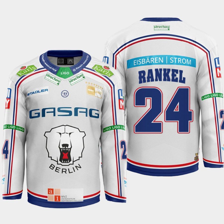 andre rankel eisbaren berlin white away hockey jersey