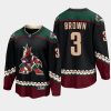 arizona coyotes josh brown home 2022 breakaway player jersey black