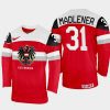 austria hockey david madlener 2022 iihf world championship away jersey red