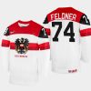 austria hockey nico feldner 2022 iihf world championship home jersey white