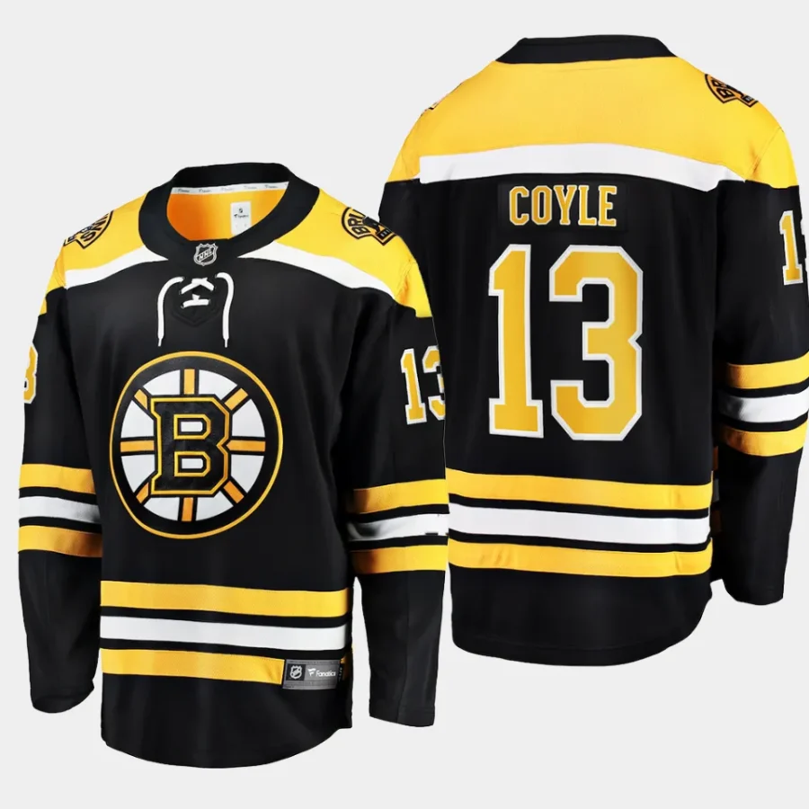 boston bruins charlie coyle home breakaway player jersey black