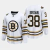 boston bruins patrick brown 100th anniversary 2023 24 premier breakaway player jersey white