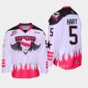 bret hart whl hitmen white 2023 bret hart themed three count jersey