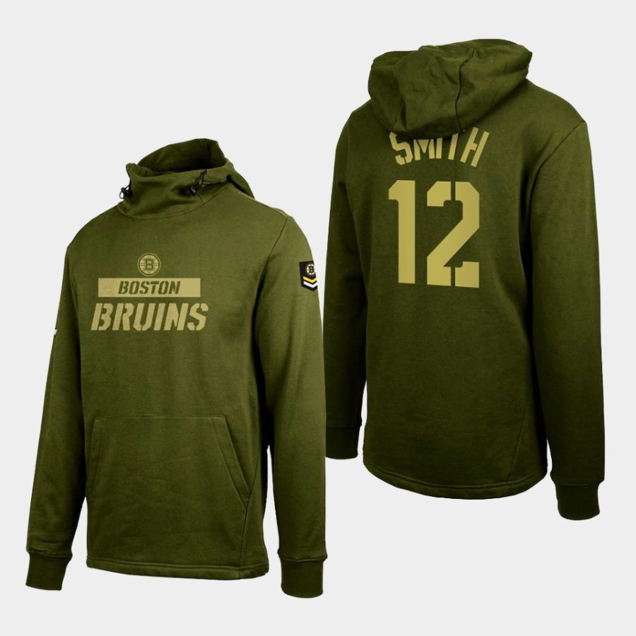 bruins craig smith olive thrive levelwear hoodie