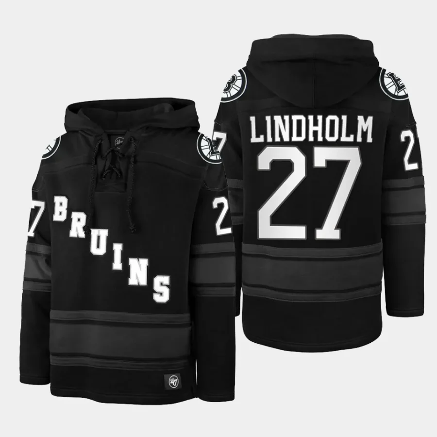 bruins hampus lindholm anthracite stadium lights superior lacer hoodie