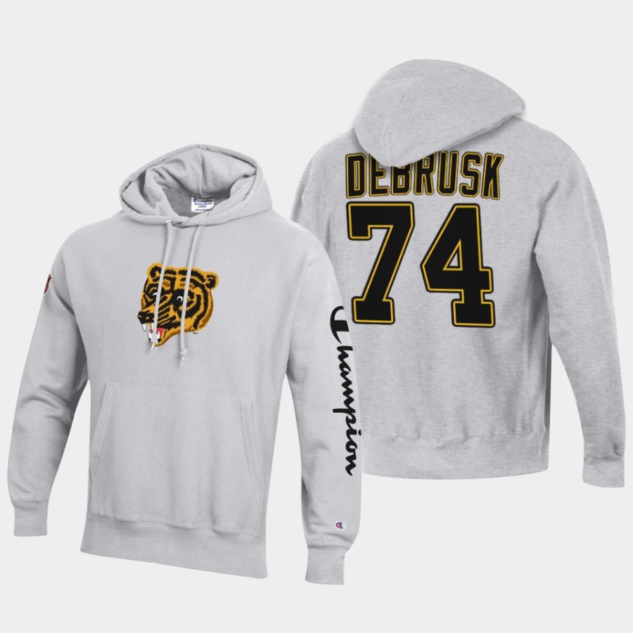 bruins jake debrusk gray champion reverse weave hoodie