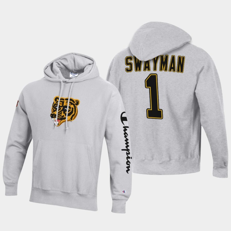 bruins jeremy swayman gray champion reverse weave hoodie