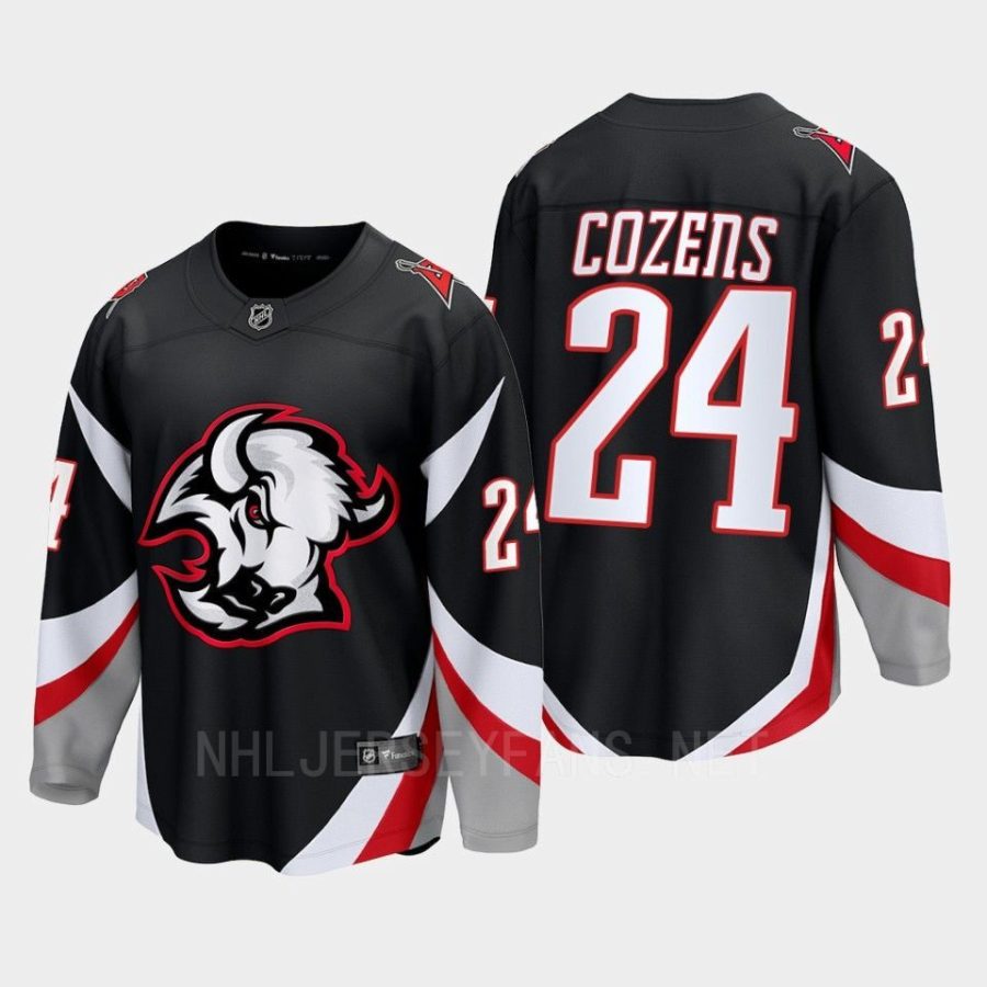 buffalo sabres dylan cozens goathead third 2022 23 premier breakaway player jersey black