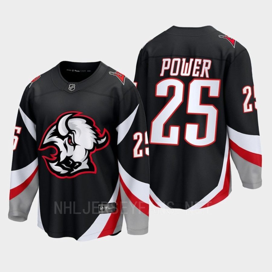 buffalo sabres owen power goathead third 2022 23 premier breakaway player jersey black