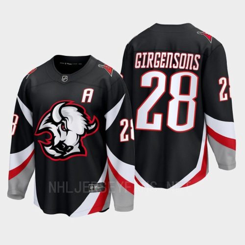 buffalo sabres zemgus girgensons goathead third 2022 23 premier breakaway player jersey black