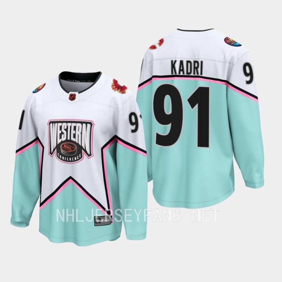 calgary flames nazem kadri 2023 nhl all star western conference jersey white