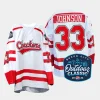 cam johnson charlotte checkers white 2024 queen city outdoor classic ahl replica jersey