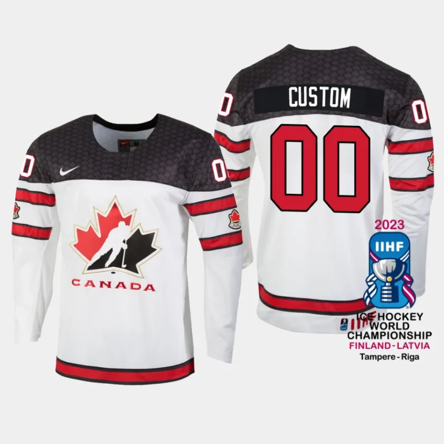 canada hockey custom 2023 iihf world championship men home jersey white