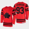 canada hockey kent johnson 2022 iihf world championship away jersey red