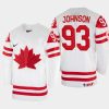 canada hockey kent johnson 2022 iihf world championship home jersey white