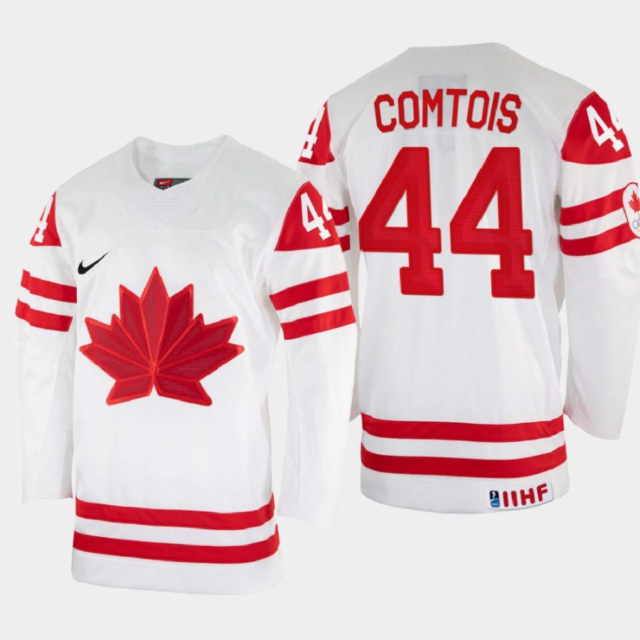 canada hockey max comtois 2022 iihf world championship home jersey white