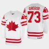 canada hockey noah gregor 2022 iihf world championship home jersey white