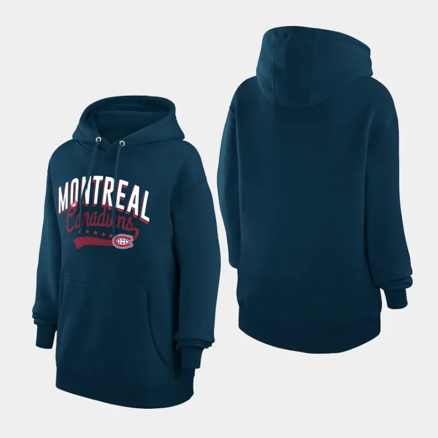 canadiens women navy filigree logo pullover g iii 4her by carl banks hoodie