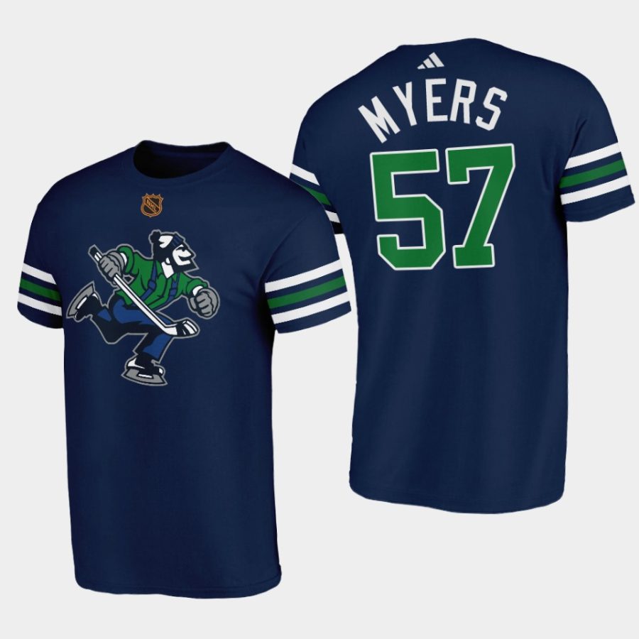 canucks tyler myers navy johnny canuck reverse retro t shirt