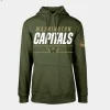 capitals men olive podium fleece pullover hoodie