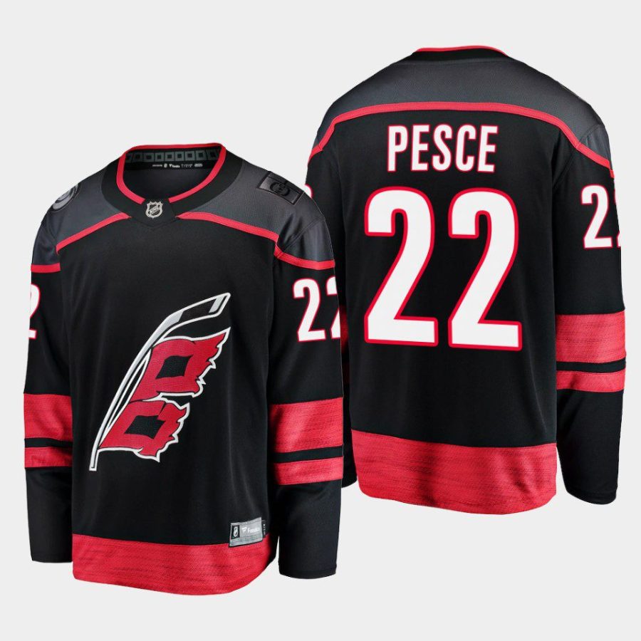 carolina hurricanes brett pesce primary home 2022 23 breakaway player jersey black