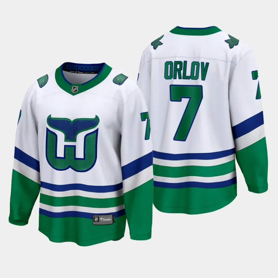 carolina hurricanes dmitry orlov whalers premier breakaway jersey white