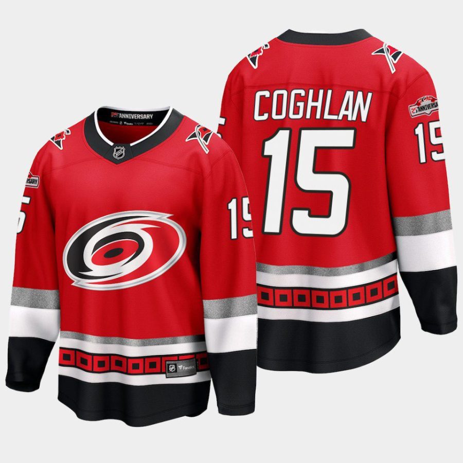 carolina hurricanes dylan coghlan 25th anniversary premier jersey red