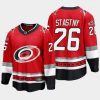 carolina hurricanes paul stastny 25th anniversary premier jersey red