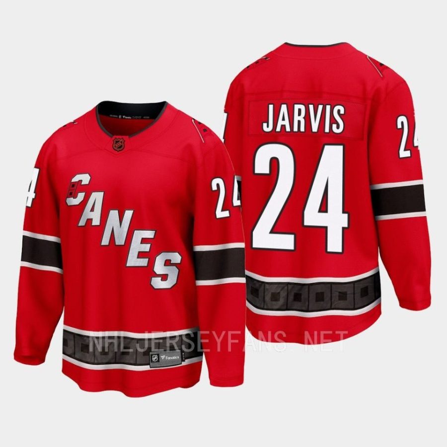 carolina hurricanes seth jarvis special edition 2.0 2022 breakaway retro jersey red