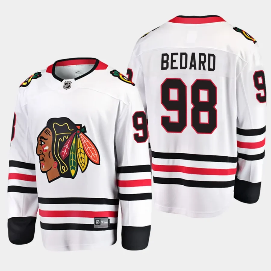 chicago blackhawks connor bedard away breakaway player jersey white