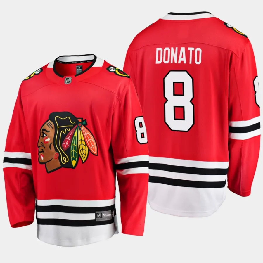 chicago blackhawks ryan donato home breakaway player jersey red