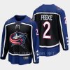 columbus blue jackets andrew peeke special edition 2.0 2022 breakaway retro jersey navy