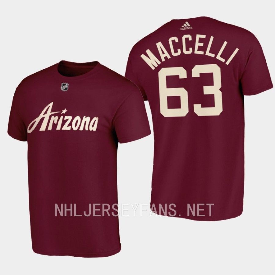 coyotes matias maccelli garnetthird 2022 23desert night alternate t shirt