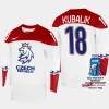 czechia hockey dominik kubalik 2023 iihf world championship men home jersey white