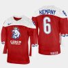 czechia hockey michal kempny 2022 iihf world championship away jersey red