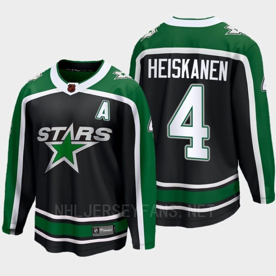 dallas stars miro heiskanen special edition 2.0 2022 breakaway player retro jersey black