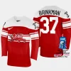 denmark hcokey jonathan brinkman 2023 iihf world championship away jersey red