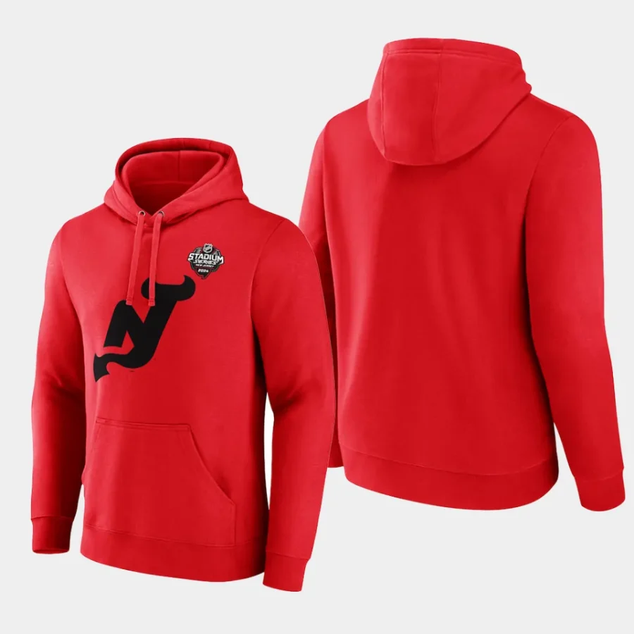 devils red 2024 nhl stadium series fleece pullover hoodie