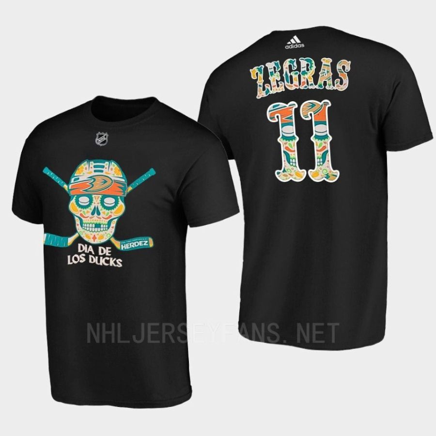 ducks trevor zegras black dia de muertos night tee