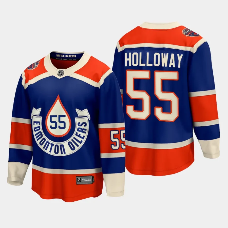 edmonton oilers dylan holloway 2023 nhl heritage classic premier breakaway player jersey royal