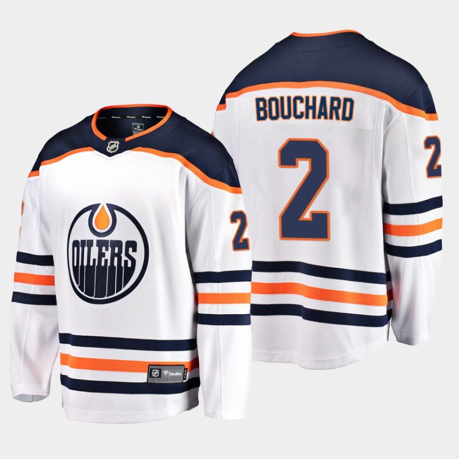 edmonton oilers evan bouchard away 2022 breakaway player jersey white