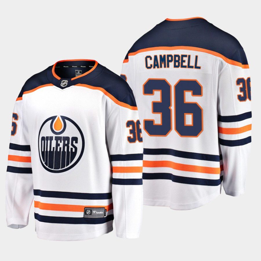 edmonton oilers jack campbell away breakaway player jersey white