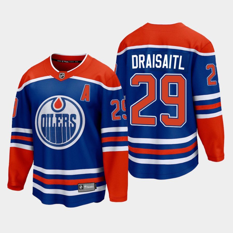 edmonton oilers leon draisaitl home 2022 23 premier breakaway player jersey royal