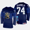 finland hockey antti suomela 2023 iihf world championship men away jersey navy