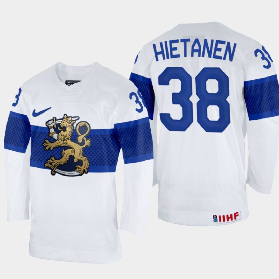 finland hockey juuso hietanen 2022 iihf world championship home jersey white